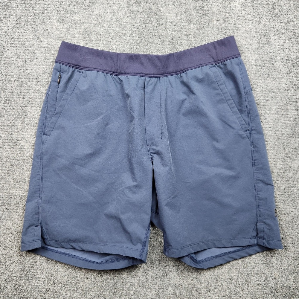 Public Rec Shorts Mens 32 7" Blue Lightweight Stretch Athletic Pockets Workout
